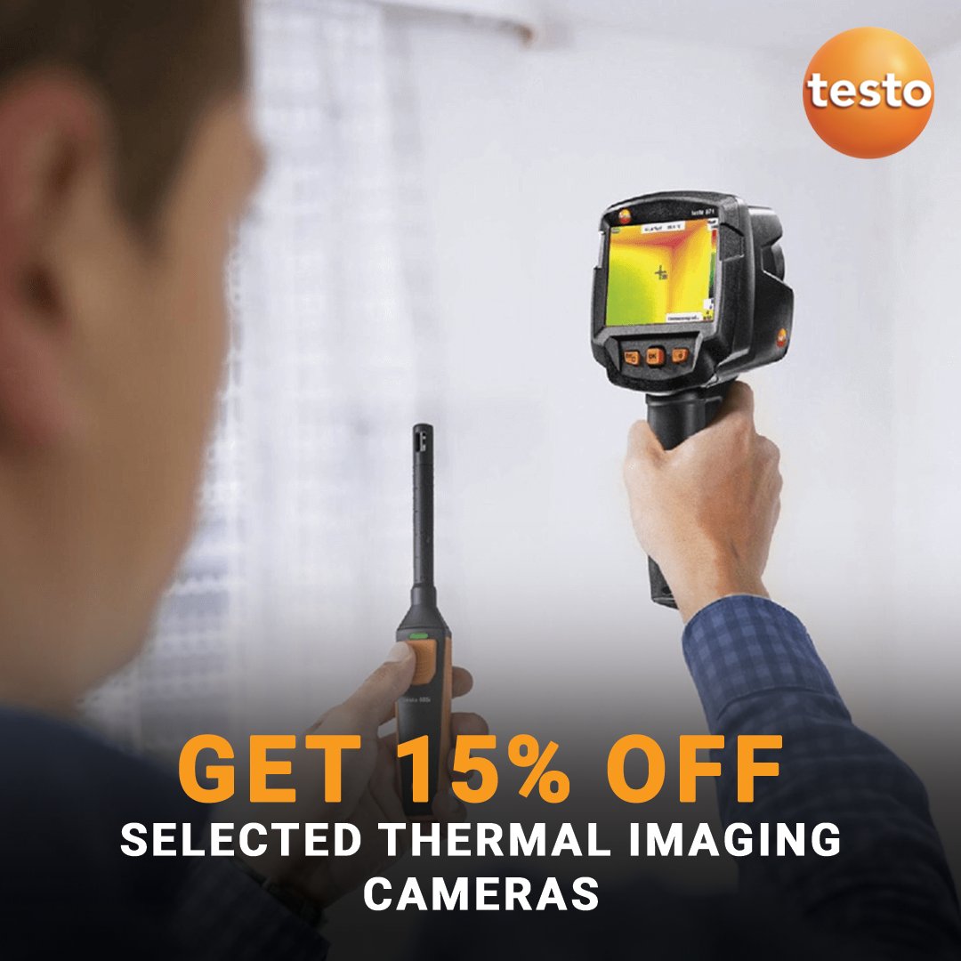 TestoLimited's tweet image. 🔥15% OFF the testo 871s & 872s!🔥
📸 High-res thermal images
📱 Seamless app connectivity
🎯 Auto hot/cold spot detection
💼 Perfect for HVAC, electrical, and building diagnostics
🔍testo.pulse.ly/peohizx19q
#testo #thermal #thermalcamera #thermography