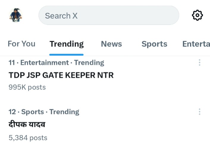 Just 5K need "1M" 🔥🔥

TDP JSP GATE KEEPER NTR