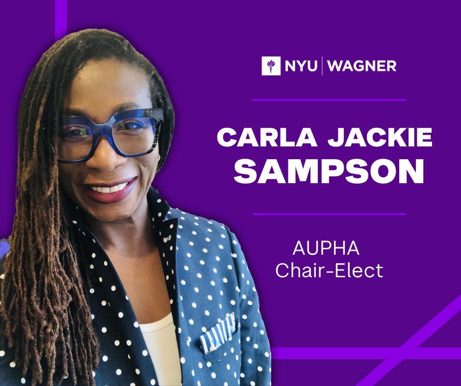NYUWagner's tweet image. Congratulations to Carla Jackie Sampson, clinical associate professor and director of NYU Wagner’s Health Policy and Management and online Master of Health Administration programs, who was named chair-elect of @AUPHA!
🔗 bit.ly/44xqhvN