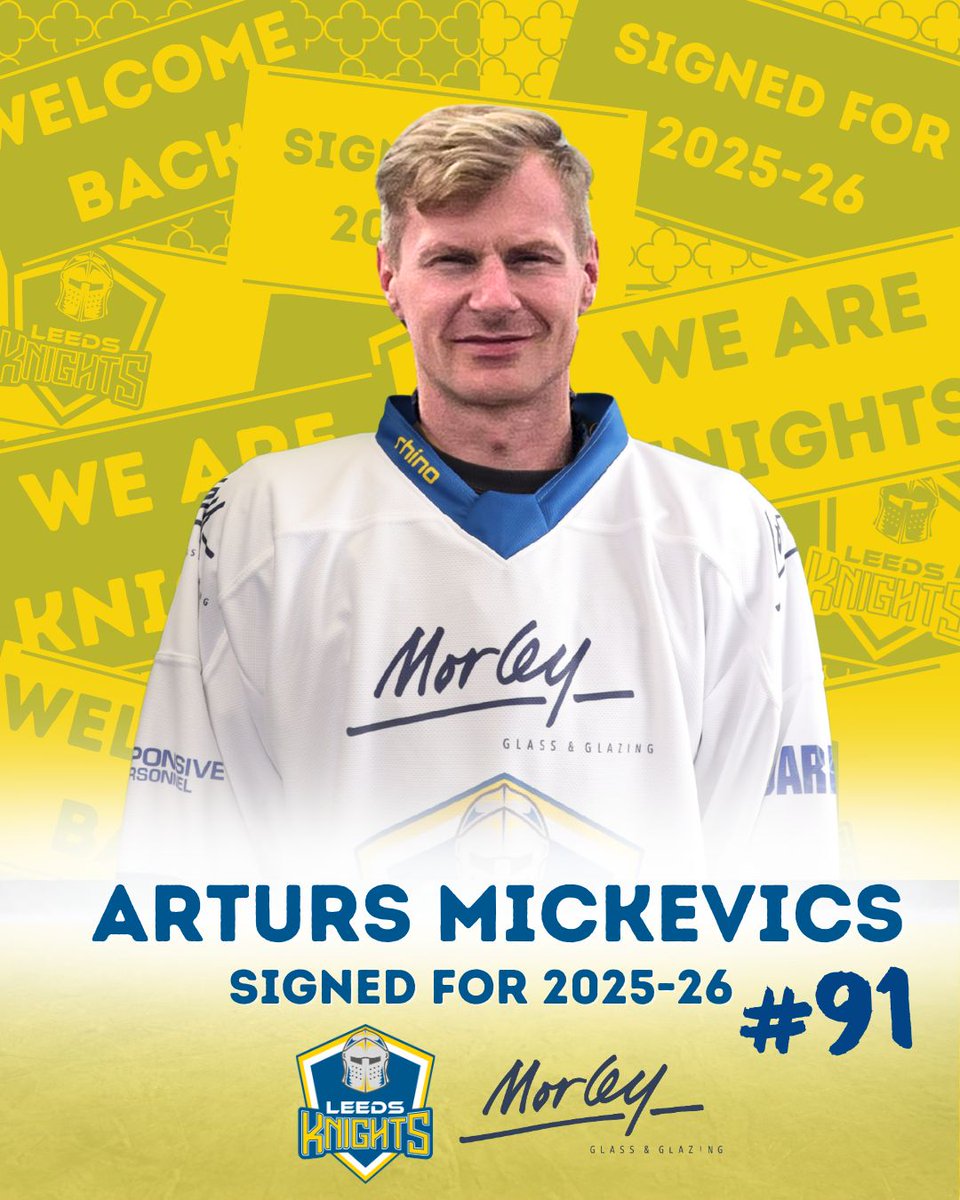The Morley Glass Leeds Knights are thrilled to announce the import signing of Latvian winger Arturs Mickevics for the 2025/26 PINIHL season! 

The dynamic Latvian will wear #91 for the 2025/26 season, bringing speed, creativity, and a fierce eye for the goal to the Knights’