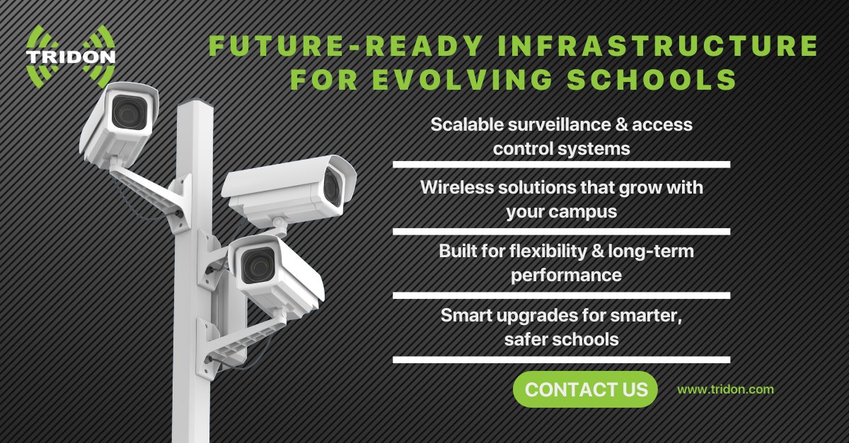 Tech evolves—schools need infrastructure that keeps up! Tridon helps institutions stay future-ready with scalable surveillance, access control, and wireless systems 📶🏫. #FutureReady #SmartSchools #TridonSolutions #EducationInfrastructure