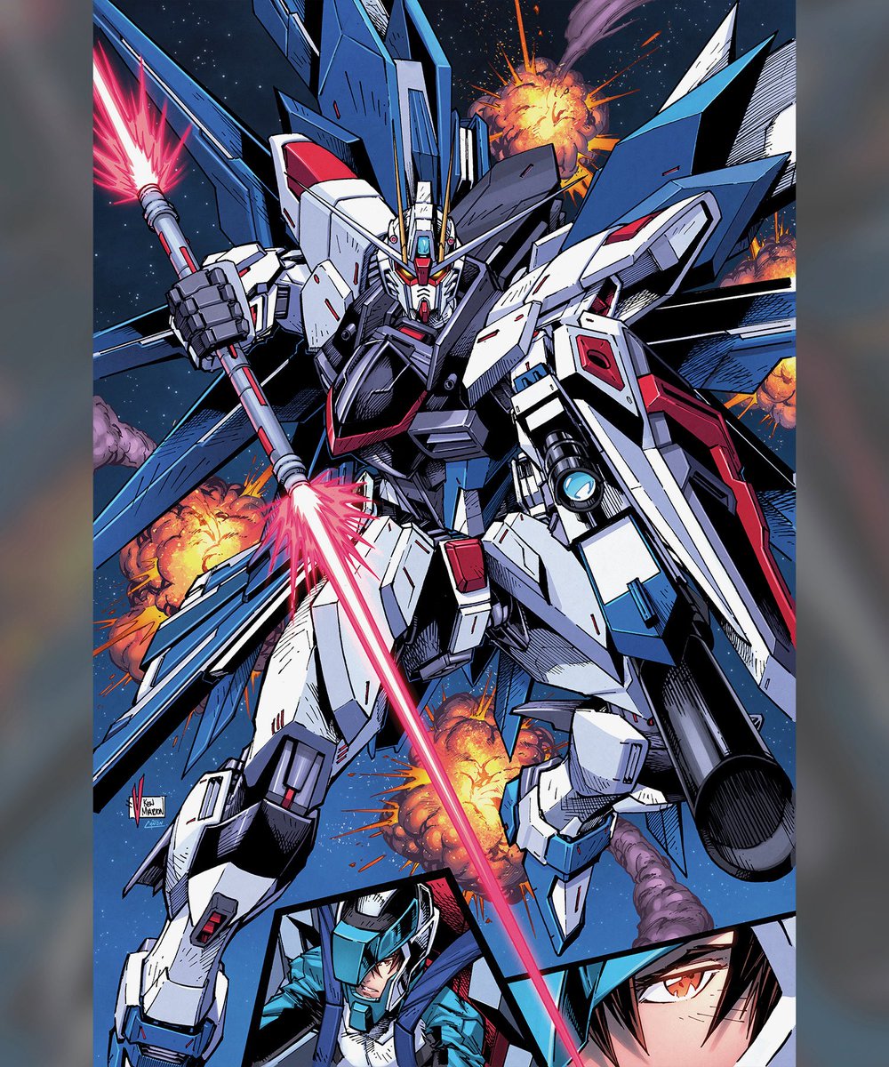 VKMarion's tweet image. Freedom Gundam and Kira Yamato! Line art by me with insane colors by @stevecanon ! Gundam Seed flat out rocks, one of the best in the franchise. I will have this print available at @animenyc this August.
#gundamseed #freedomgundam #kirayamato #gundam #comics #anime #manga…