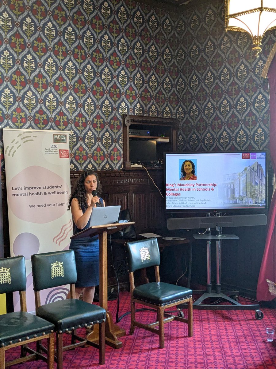 KingsMaudsley's tweet image. In June, the Maudsley Education Consultation Service joined the Youth Conference at the House of Commons. Dr Jacqueline Philips-Owen shared how we're helping schools across South London support student mental health. Thank you Cllr @ManjuShahul !
@MaudsleyNHS @KingsIoPPN