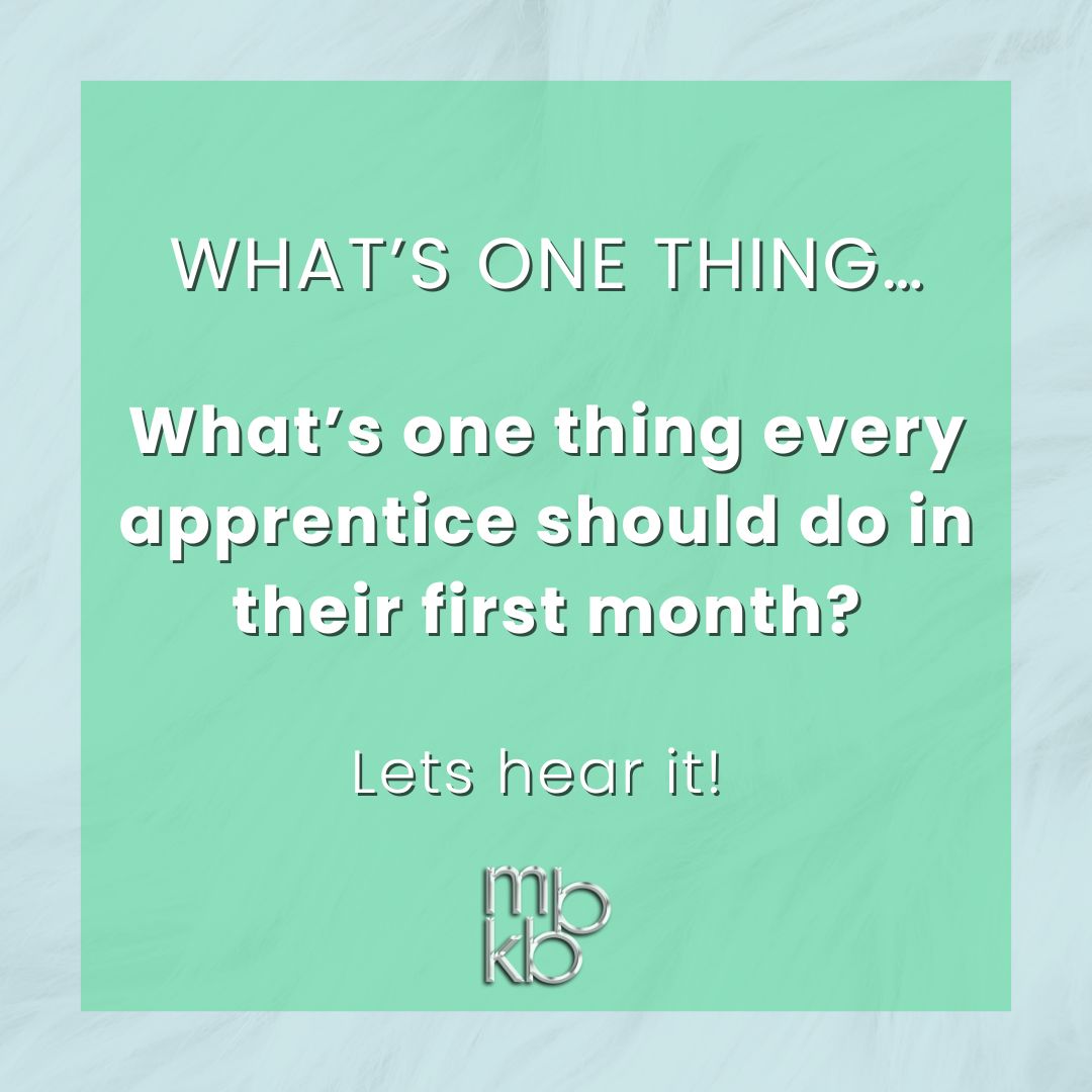 mbkbtraining's tweet image. 🗓️ What’s one thing every apprentice should do in their first month? 🎯

Whether it&apos;s meeting your mentor, asking questions, or getting to know your team – what helped you settle in?

👇 Share your best advice for new starters!

#TeamThoughts #MBKB #MBKBTraining #Apprenticeships