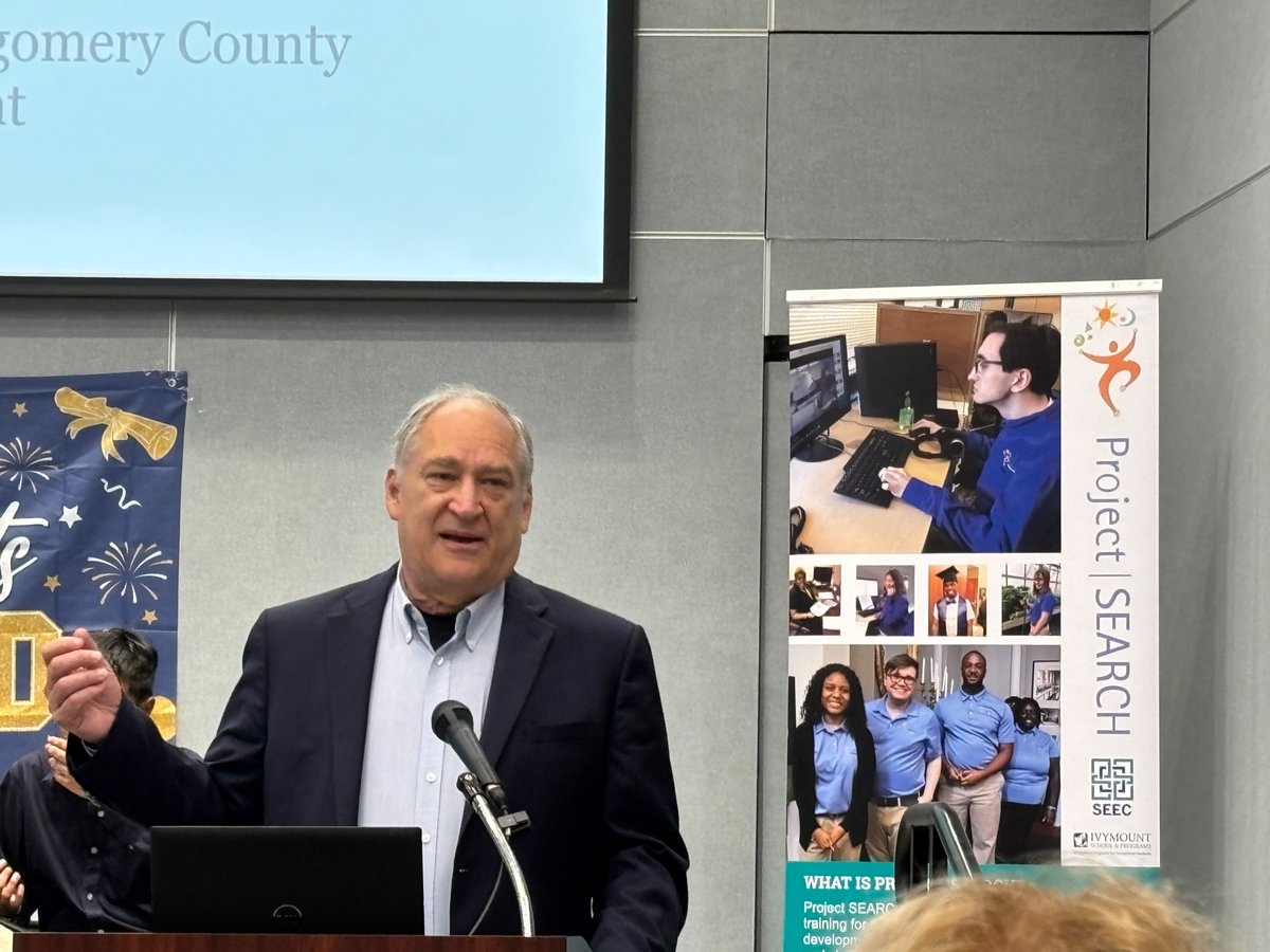 MontCoExec's tweet image. Honored to recognize our 2025 Project SEARCH graduates. Programs like this are essential for helping individuals with disabilities gain meaningful employment and independence. Congrats to these dedicated interns—you’re helping build a stronger, more inclusive Montgomery County.