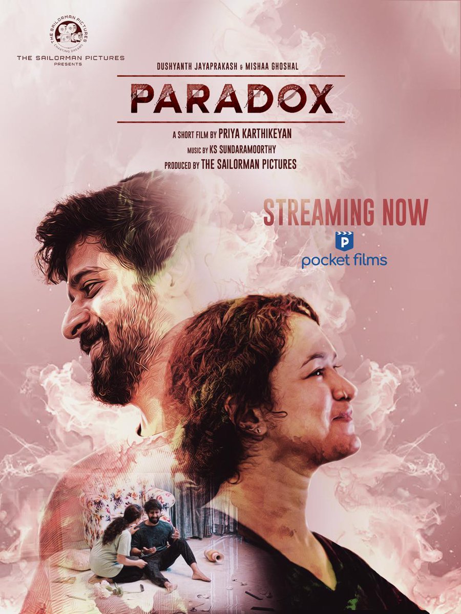 KollywoodScope's tweet photo. Presenting the short film #Paradox streaming on @pocketfilmsin! 

▶️ https://t.co/P06pH7EJhN 

Produced by #TheSailormanPictures L Karthikeyan  

A brief Cinematic experience by @ipriyarajendran
@DushyanthJayap1 @MishMash2611 #ColonelAntony @CheranDirector @SundaramurthyKS https://t.co/XVpg1aECct
