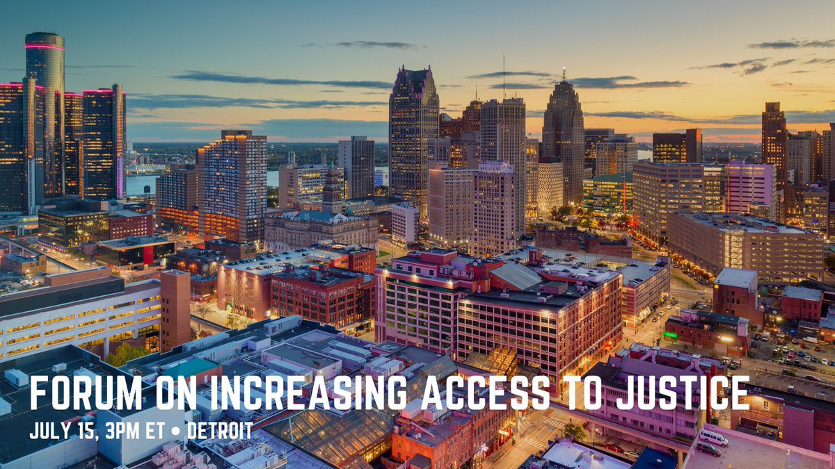 Join us Tuesday for our #A2J Forum in Detroit, where leaders will explore efforts to expand civil legal services in Michigan, with a focus on advancing local #housing solutions.

🔍Learn more: lsc.gov/press-release/…
🎥 Livestream: youtube.com/live/eAatMtj_7…
#LSCDetroit