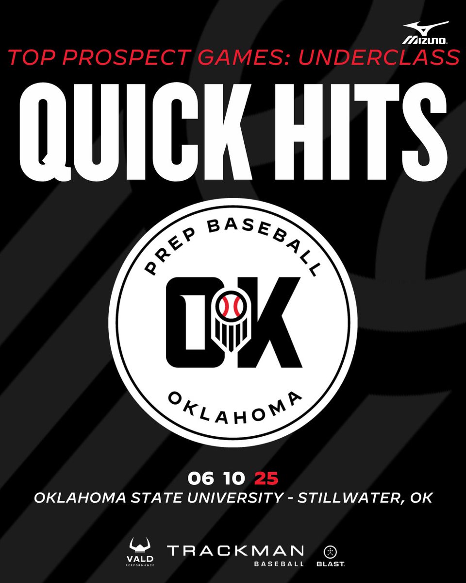 PBR Oklahoma (@prepbaseballok) on Twitter photo ๐๐ค๐ฅ๐๐ก๐จ๐ฆ๐ ๐๐จ๐ฉ ๐๐ซ๐จ๐ฌ๐ฉ๐๐๐ญ ๐๐๐ฆ๐๐ฌ ๐๐ง๐๐๐ซ๐๐ฅ๐๐ฌ๐ฌ: ๐๐ฎ๐ข๐๐ค ๐๐ข๐ญ๐ฌ
Takeaways from the Oklahoma Top Prospect Games: Underclass, held June 10th at OSU.
Scout notes on 25+ names-to-know, found here. ๐
๐: loom.ly/ahAdmeY ๐๐ค๐ฅ๐๐ก๐จ๐ฆ๐ ๐๐จ๐ฉ ๐๐ซ๐จ๐ฌ๐ฉ๐๐๐ญ ๐๐๐ฆ๐๐ฌ ๐๐ง๐๐๐ซ๐๐ฅ๐๐ฌ๐ฌ: ๐๐ฎ๐ข๐๐ค ๐๐ข๐ญ๐ฌ
Takeaways from the Oklahoma Top Prospect Games: Underclass, held June 10th at OSU.
Scout notes on 25+ names-to-know, found here. ๐
๐: loom.ly/ahAdmeY
