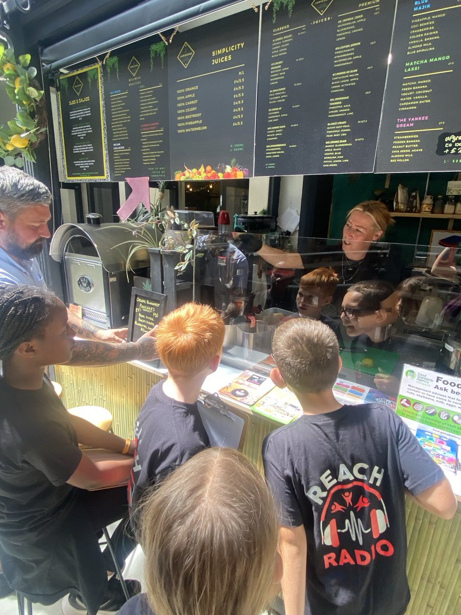 radio_reach's tweet photo. BEST TRIP EVER! What a lucky bunch the Kids Can Cook podcasters were to go and visit @NewportMarketUK. They had a tour, learnt about the history of the market as well as interviewing stall holders and tasting some yummy food. Full review on next week’s podcast! #SAPSEIC https://t.co/mSDlSchdO8