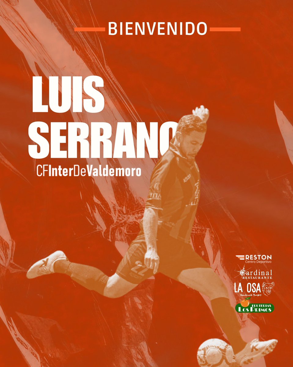 📢OFICIAL | FICHAJE LUIS SERRANO

Nos complace anunciar la incorporación de @luis_serrano86 al CF Inter de Valdemoro, procedente del Racing Ciudad de Madrid.
¡Bienvenido al equipo, Luis!
🧡✌🏻

#VamosInter #InterDeValdemoro