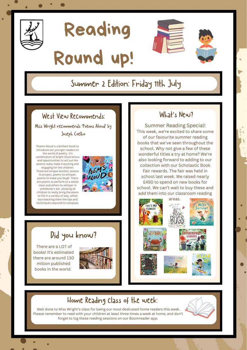 West View Primary School (@westviewprimary) on Twitter photo Reading Round Up! Featuring some of our favourite summer reads that are perfect for a weekend in the sun ☀️ <a href="/AdAstraTrust/">Ad Astra Academy Trust</a> <a href="/LettersSounds/">Little Wandle Letters and Sounds Revised</a> Reading Round Up! Featuring some of our favourite summer reads that are perfect for a weekend in the sun ☀️ <a href="/AdAstraTrust/">Ad Astra Academy Trust</a> <a href="/LettersSounds/">Little Wandle Letters and Sounds Revised</a>
