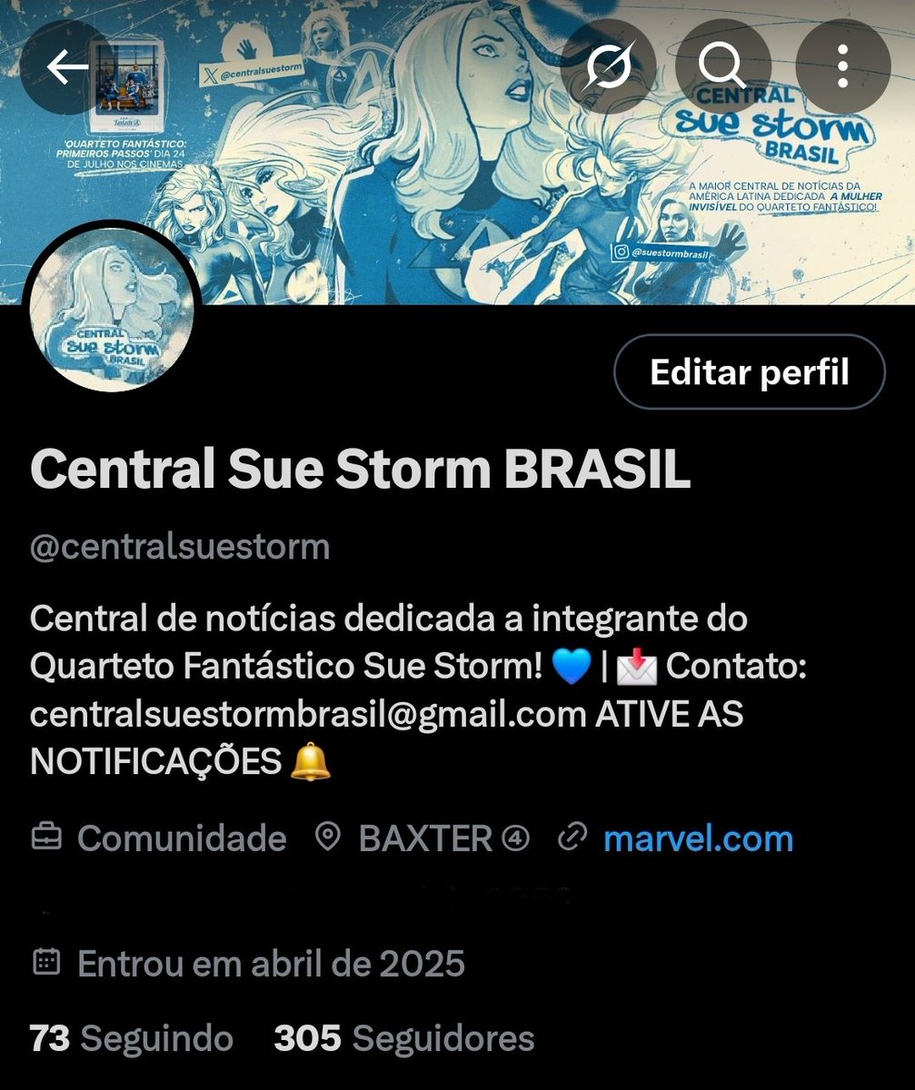 Central Sue Storm BRASIL | REFORMA (@centralsuestorm) on Twitter photo FELIZ 300 BILHÕES DA CENTRAL SUE STORM!! ✨🥳
E em comemoração a nova conquista e também para a chegada do novo filme 'Quarteto Fantástico: Primeiros Passos' eu queria agradecer a <a href="/UGHdesign/">UGH Design 💥✨</a> por ter feito um novo pack tão lindo e maravilhoso. O trabalho está incrível!! 💙 FELIZ 300 BILHÕES DA CENTRAL SUE STORM!! ✨🥳
E em comemoração a nova conquista e também para a chegada do novo filme 'Quarteto Fantástico: Primeiros Passos' eu queria agradecer a <a href="/UGHdesign/">UGH Design 💥✨</a> por ter feito um novo pack tão lindo e maravilhoso. O trabalho está incrível!! 💙