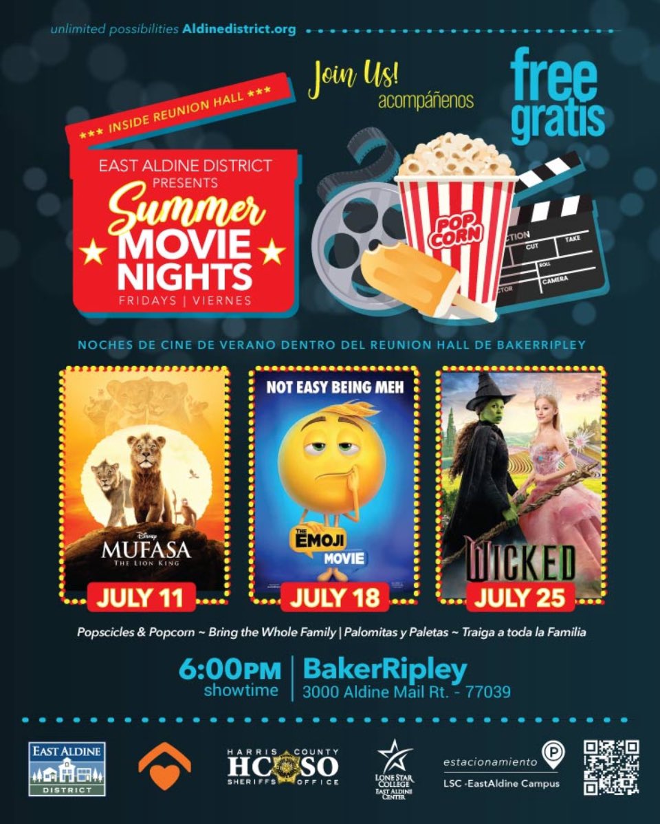 Tasha Crockett, MSW (@mscrockett_aisd) on Twitter photo Fun FREE movie nights for you and your family!!! <a href="/AldineISD/">Aldine ISD</a> <a href="/Griggs_AISD/">Griggs School</a> <a href="/Keeble_AISD/">Keeble Primary School</a> <a href="/kujawa_primary/">Kujawa Primary</a> <a href="/Aldine_FACE/">Aldine ISD Family and Community Engagement</a> Fun FREE movie nights for you and your family!!! <a href="/AldineISD/">Aldine ISD</a> <a href="/Griggs_AISD/">Griggs School</a> <a href="/Keeble_AISD/">Keeble Primary School</a> <a href="/kujawa_primary/">Kujawa Primary</a> <a href="/Aldine_FACE/">Aldine ISD Family and Community Engagement</a>