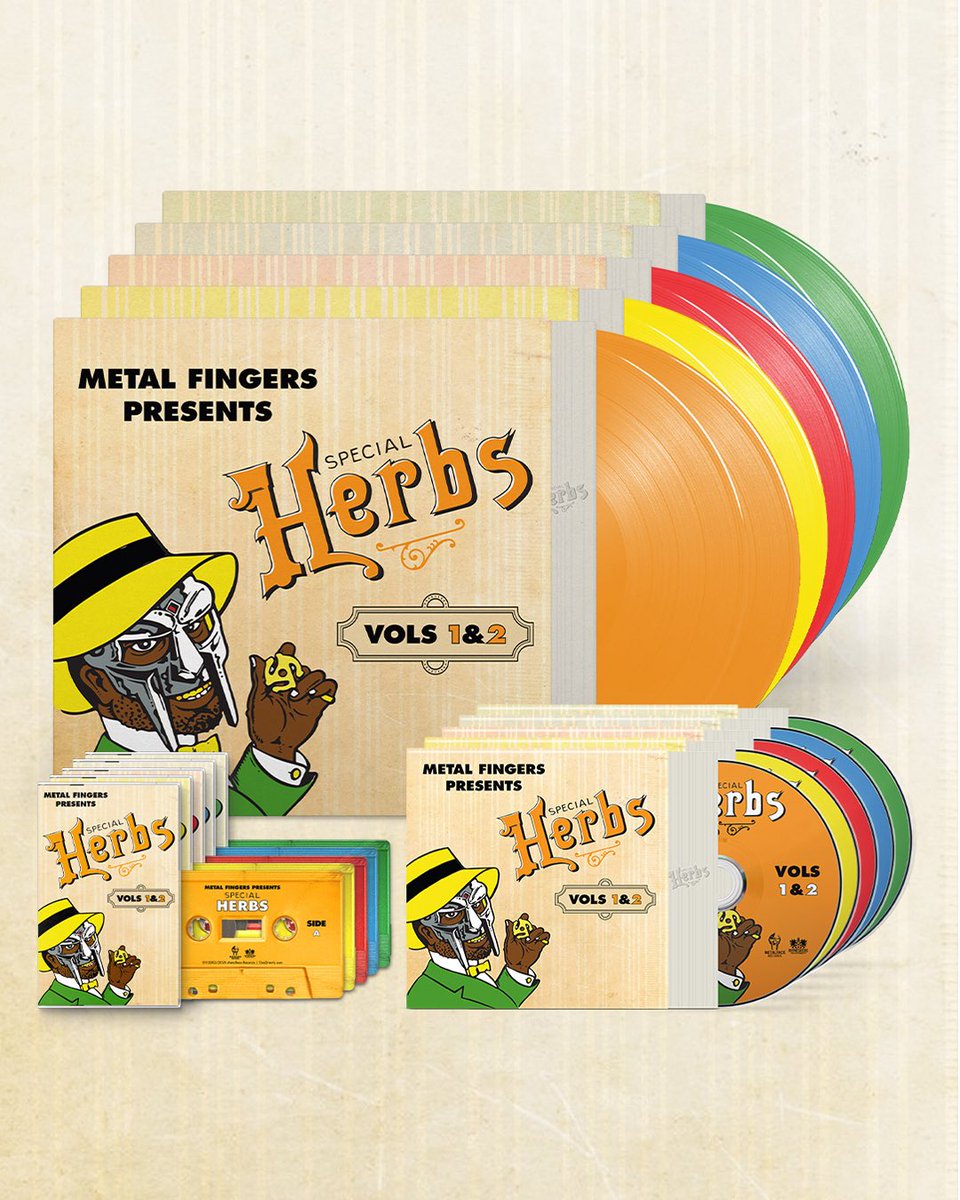 rhymesayers's tweet image. Metal Fingers Presents: Special Herbs series
@MFDOOM x @super7store - Special Herbs ReAction Figure
Exclusive apparel + collectibles
AVAILABLE NOW
RHYMESAYERS.COM
