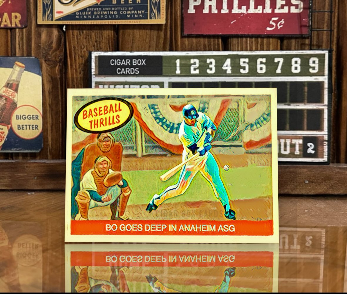 OTD 
Vin Scully on the call: 
“…and look at that one! Bo Jackson says Hello!”
