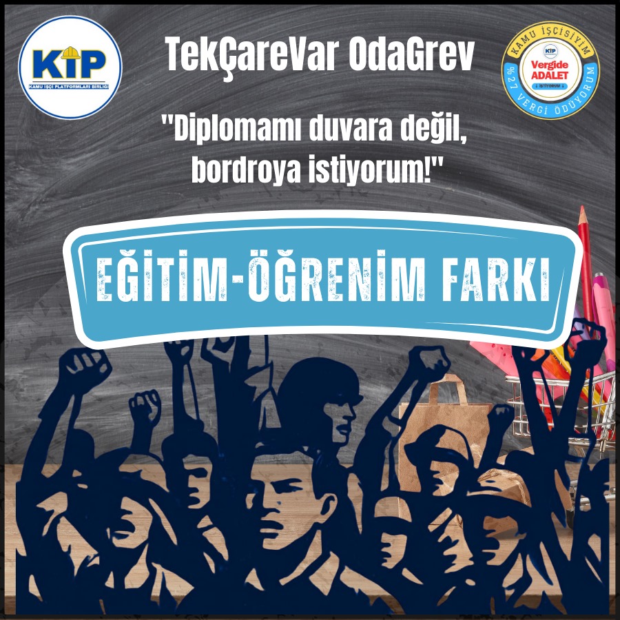 🟡 Sendikacılar Hodri Meydan !

Bıçak Kemiğe Dayandı!

Artık ⬇️ 

TekÇareVar OdaGrev