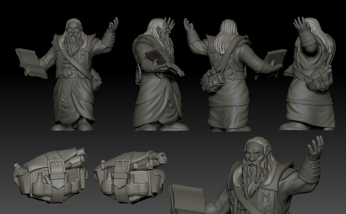 adamcohenart's tweet image. Dwarf Wizard for 3D printing
This work was done for 3d printing in 18 hours, thank you for paying attention to this work.

#3dprinter #3dprinting #dwarfwizard #dwarf #wizard #fantasy #3d #charactermodeling #characterdesign #Digital3D #Stylized #Character #Stylized #3dmodeling