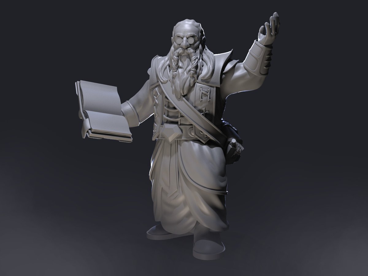 adamcohenart's tweet image. Dwarf Wizard for 3D printing
This work was done for 3d printing in 18 hours, thank you for paying attention to this work.

#3dprinter #3dprinting #dwarfwizard #dwarf #wizard #fantasy #3d #charactermodeling #characterdesign #Digital3D #Stylized #Character #Stylized #3dmodeling
