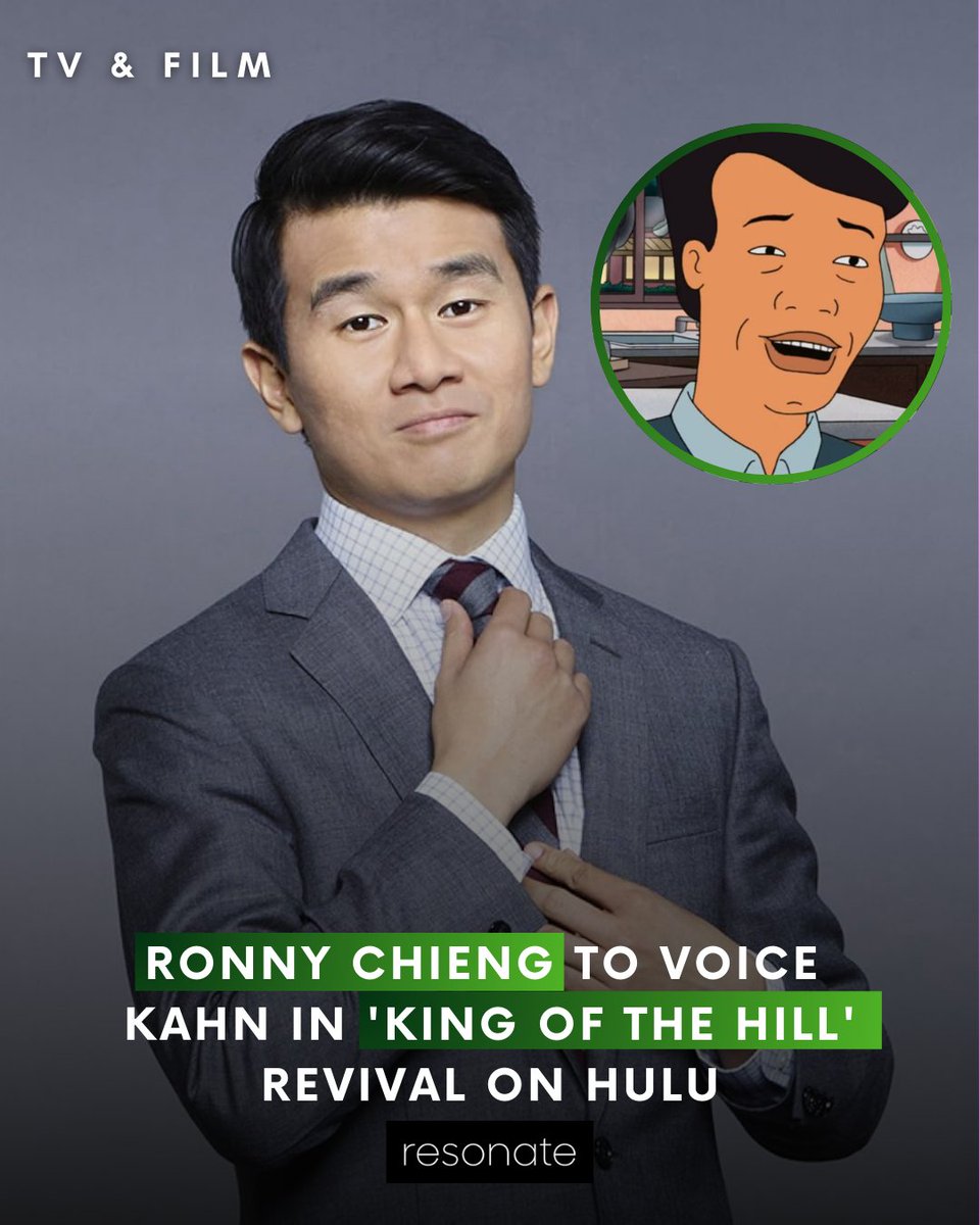 ResonateVoices's tweet image. The long-awaited revival of &quot;King of the Hill&quot; on Hulu is set to feature a new voice for the character of Kahn Souphanousinphone, with comedian and &quot;The Daily Show&quot; correspondent Ronny Chieng stepping into the role. 

Read more: weareresonate.com/2025/07/ronny-…