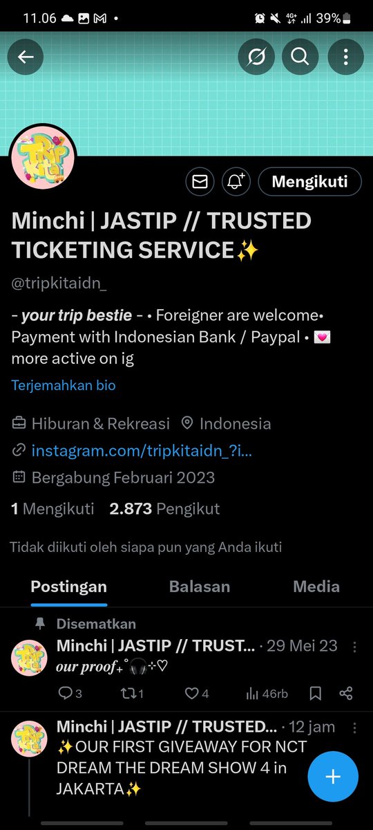 alllyeeaah's tweet photo. @tripkitaidn_ DONE. Aku tau kalau memang rezeki gaakan kemana. Makasih banyak udah ngadain giveaway. Jarang2 banget sekarang ada yang giveaway tiket syaratnya kayak gini. Semoga kakak dipermudah rezekinya yaa orang baik https://t.co/jTugvCEpUp