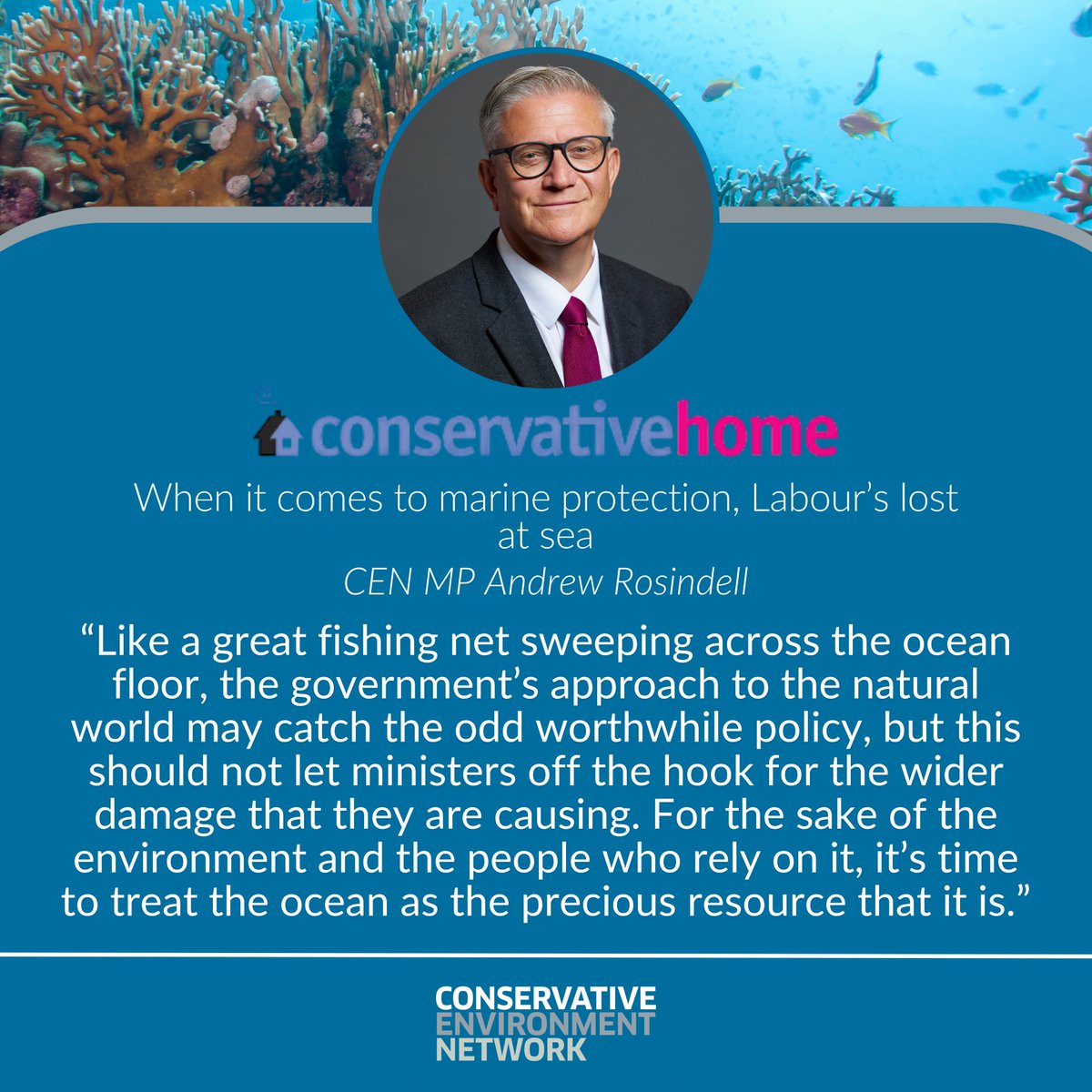 CEN_HQ's tweet image. 🌍 Labour are failing to protect our oceans
From Chagos to failure to sign the High Seas Treaty, we cannot let them sell out our environment.
CEN MP @AndrewRosindell writes for @ConHome 👇
conservativehome.com/2025/07/11/and…