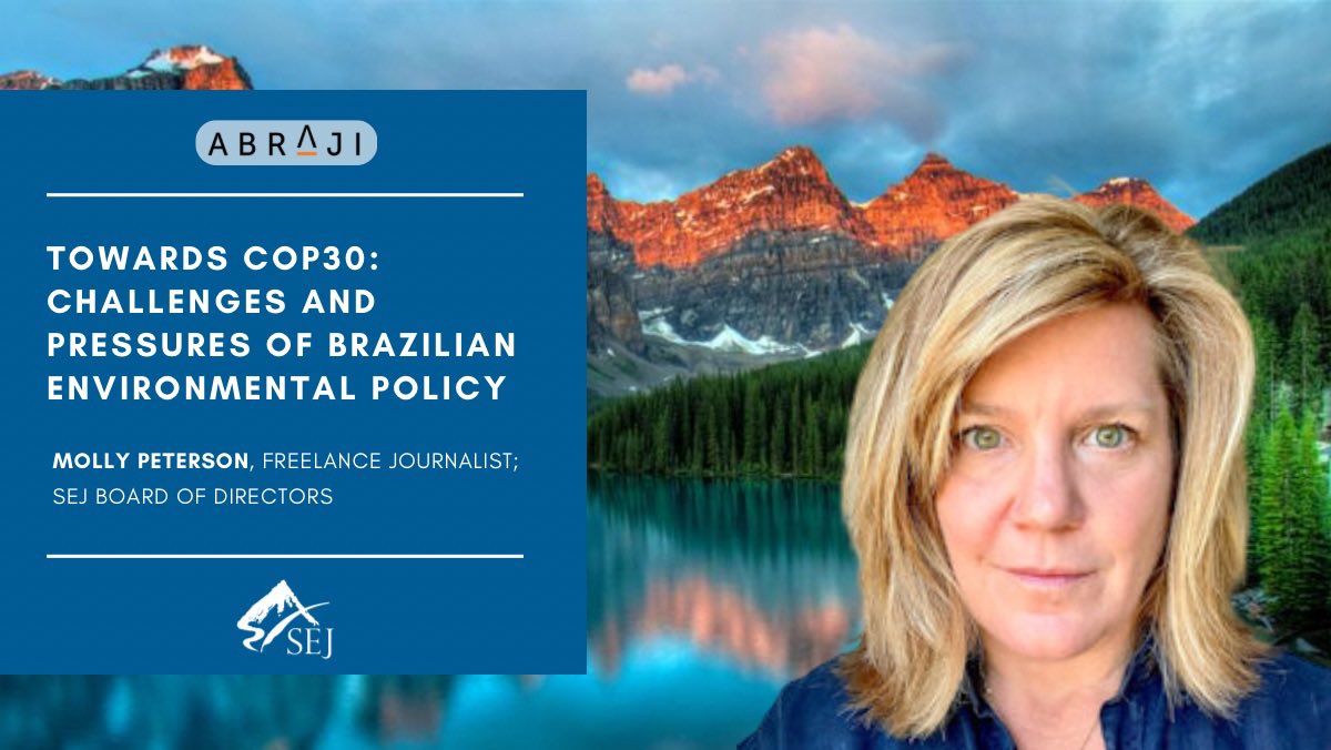 sejorg's tweet image. SEJ Board Secretary @Mollydacious moderates today’s #20CongressoAbraji session with Brazil’s Environment Minister @MarinaSilva and @UOL's @thais_bilenky on climate diplomacy, balancing development & press freedom ahead of #COP30 @Cop30noBrasil.
congresso.abraji.org.br/mesa/rumo-a-co…