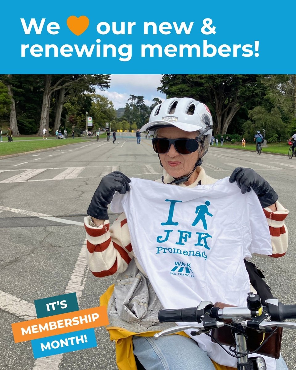 walksf's tweet image. Walk SF members are total ‘walk-stars’ – powering our work on behalf of pedestrians. 🌟 Plus, the more Walk SF members there are, the more change we can win! 💪
A big thanks to everyone who joined or renewed last month during our June membership month. We are so grateful for…