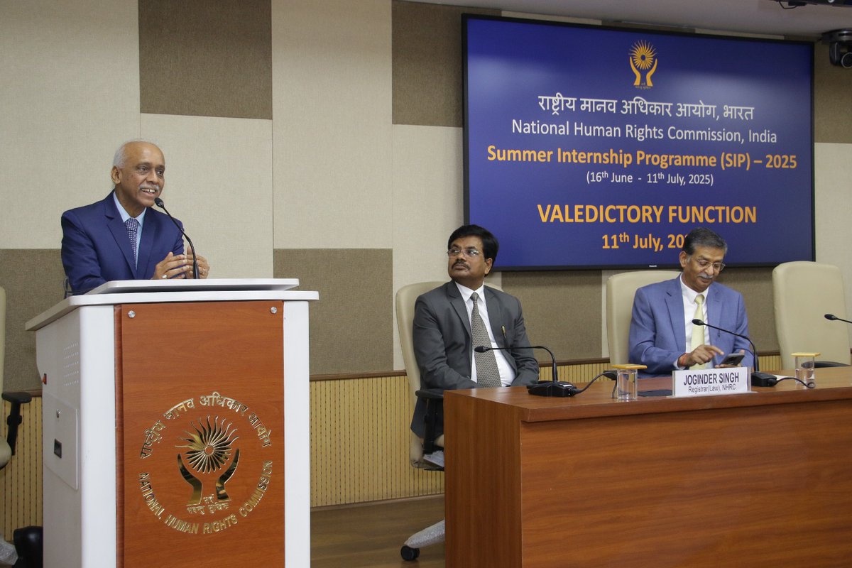 India_NHRC's tweet image. NHRC, India’s coveted four- week Summer Internship Programme concludes. May like to refer to the press release at: nhrc.nic.in/media/press-re…
#NHRCIndia #SummerInternship #Internship #Youth #HumanRights #EmpoweringYouth #SocialJustice #HumanRightsInternship