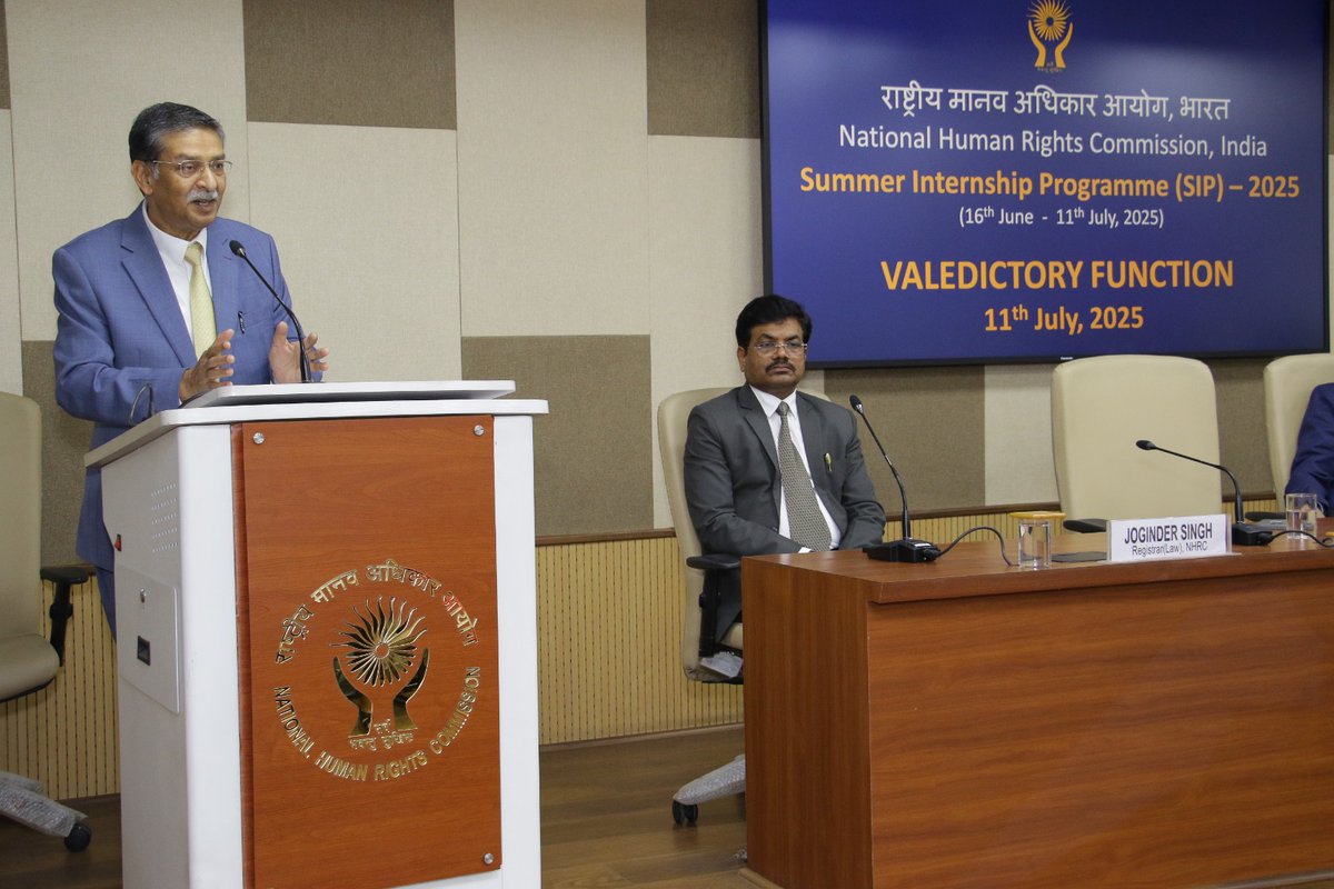 India_NHRC's tweet image. NHRC, India’s coveted four- week Summer Internship Programme concludes. May like to refer to the press release at: nhrc.nic.in/media/press-re…
#NHRCIndia #SummerInternship #Internship #Youth #HumanRights #EmpoweringYouth #SocialJustice #HumanRightsInternship