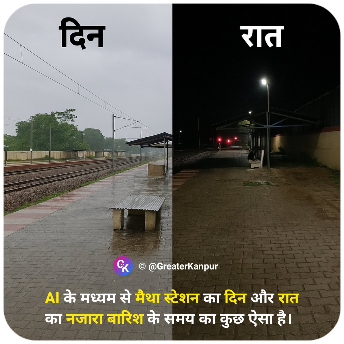 🚨🌧️ मैथा स्टेशन – दिन हो या रात, बारिश में हाल बेहाल!

❌ ठोस टीन शेड नहीं
🛠️ सिर्फ छोटे-छोटे टिन सेट पड़े हैं
📸 दिन-रात की तस्वीरें गवाही दे रही हैं — यात्री भीगते हैं, रेलवे सोता है!

<a href="/drmncrald/">DRM PRAYAGRAJ, NCR</a> <a href="/CPRONCR/">North Central Railway</a>

👉 अब सुधार की ज़रूरत है, वादे नहीं।

#MaithaStation #YeThikKarkeDikhao