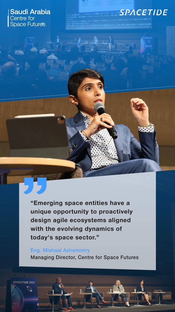 spacefutures_sa's tweet image. From the SPACETIDE Forum in Japan, Eng. @MAshemimry, Managing Director of the #Centre_for_Space_Futures, highlights strategic pathways empowering emerging space entities to lead within the rapidly evolving global space ecosystem.

#SPACETIDE #WEF