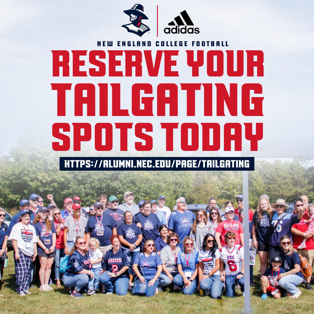 🔥 Get Ready to Tailgate! 🔥
Secure your spot to each of our five home games with a Tailgating Season Pass online for $350 (comes with four tickets to each game), or purchase a single-game space for $50 (with two tickets).

alumni.nec.edu/page/tailgating