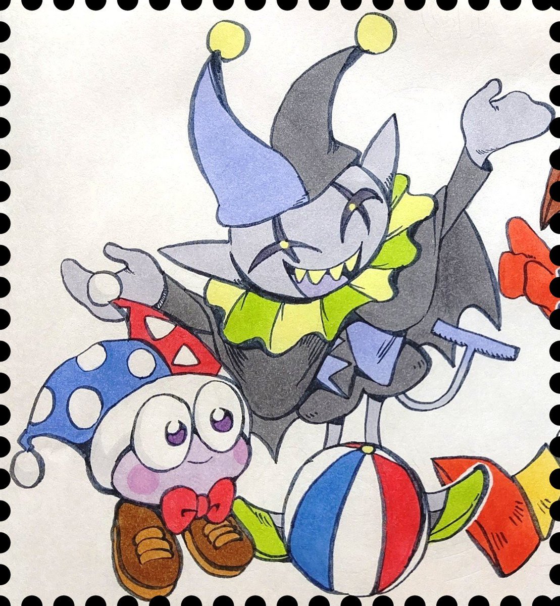 619_rkt's tweet image. 元キャラ絵と擬人化の顔アップ🤡