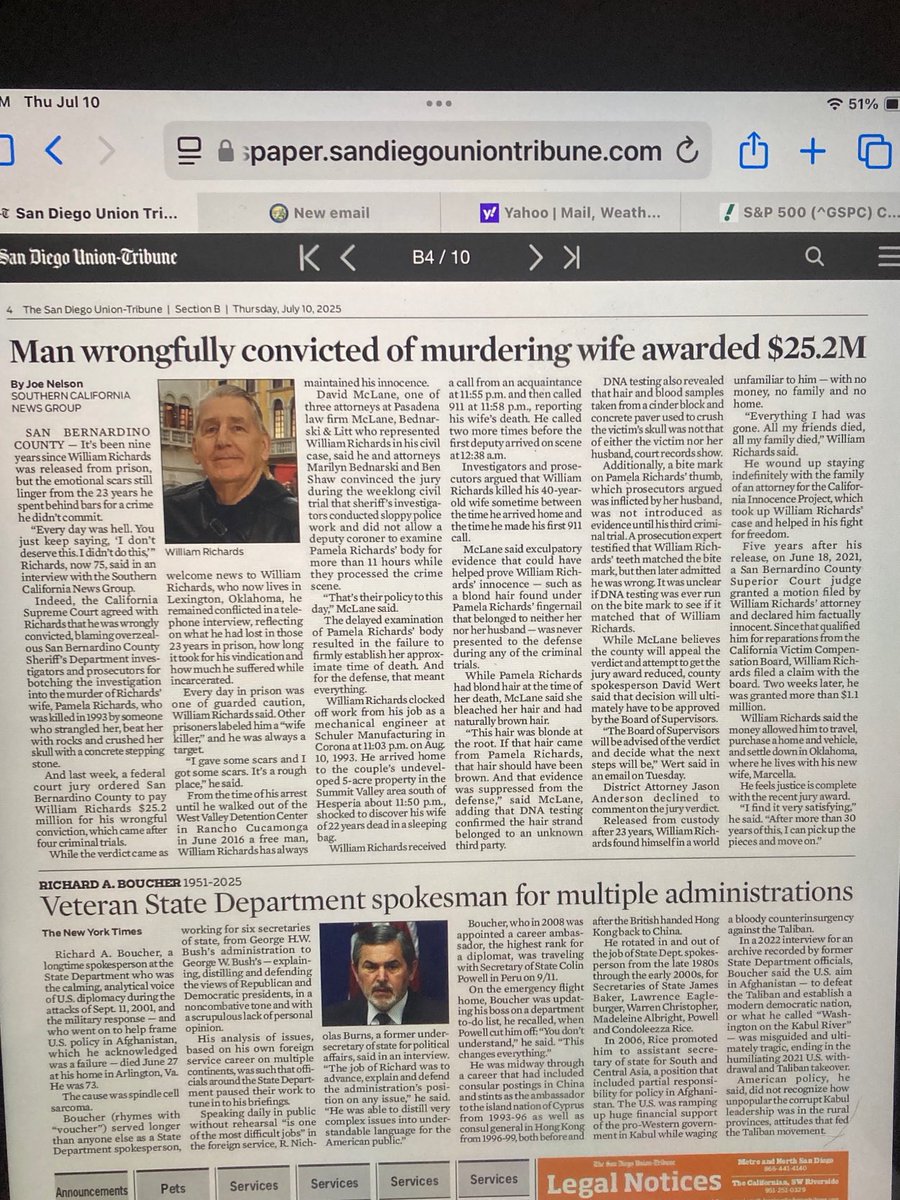 Forensics: $25M for 23 years in prison. San Bernardino County taxpayers on the hook for it.