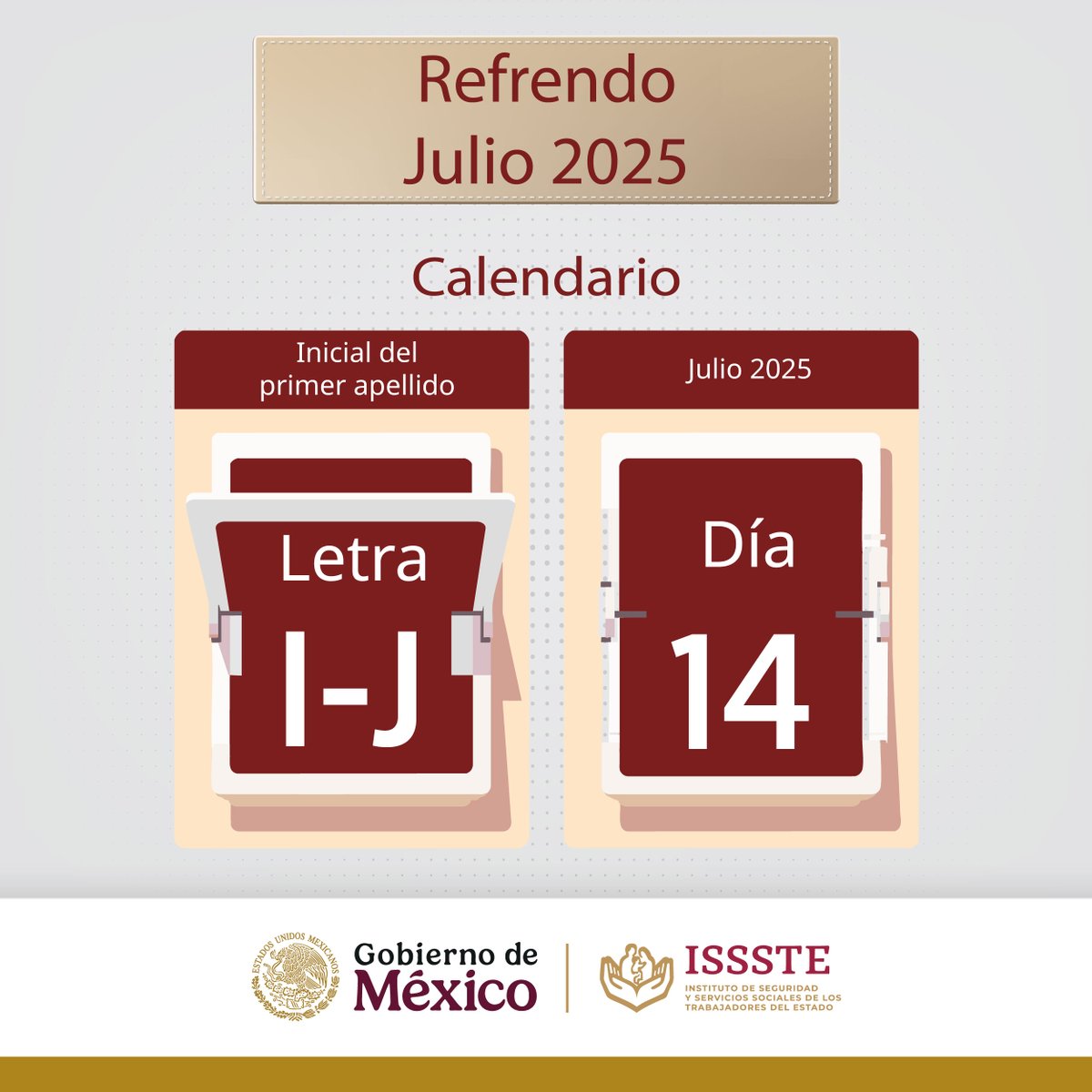 IsssteAgs's tweet photo. ๐Hoy es lunes 14 de julio y es momento de refrendar para las personas con las primeras letras con apellido "I" y "J", acude a la oficina de Bolsa de Trabajo, en un horario de 09:00 a 15:00 hrs. Consulta los requisitos para refrendar.๐
#BolsadeTrabajoIssste
#IsssteAguascalientes https://t.co/CjUlHhHXjC