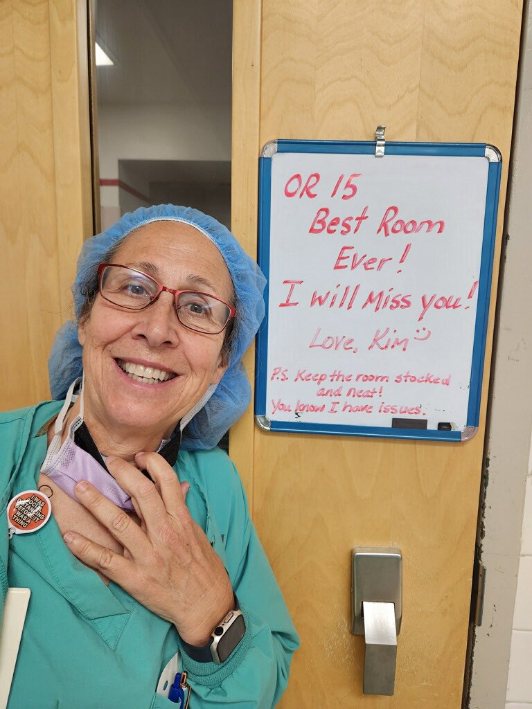 EmorySurgery's tweet image. A quick shoutout to Kim- one of our favorite Grady OR nurses- on her last day!! We will miss you so much, thank you for everything ❤️ #GradyMade