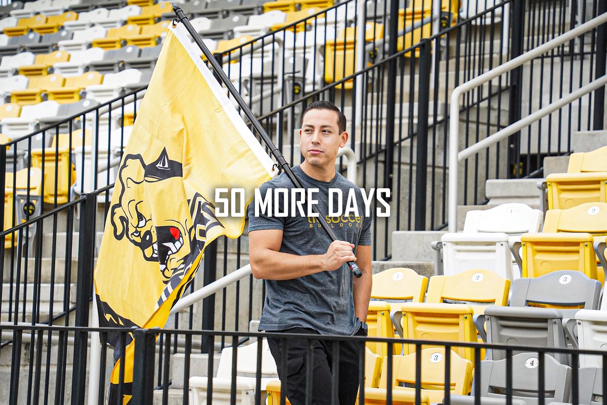 50 more days until we’re back playing in front of Bulldog Nation ⚽️🤘

#TooLiveU | #PupsUp