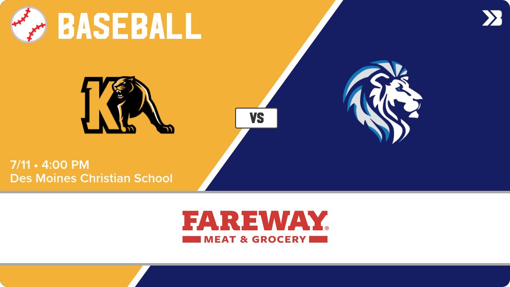 DMCAthletics's tweet image. Baseball (Varsity) Game Day! - Check out the event preview for the The Des Moines Christian Lions vs The Knoxville Panthers. It starts at 4:00 PM and is at Des Moines Christian School Lions Baseball Complex. gobound.com/ia/ihsaa/baseb…