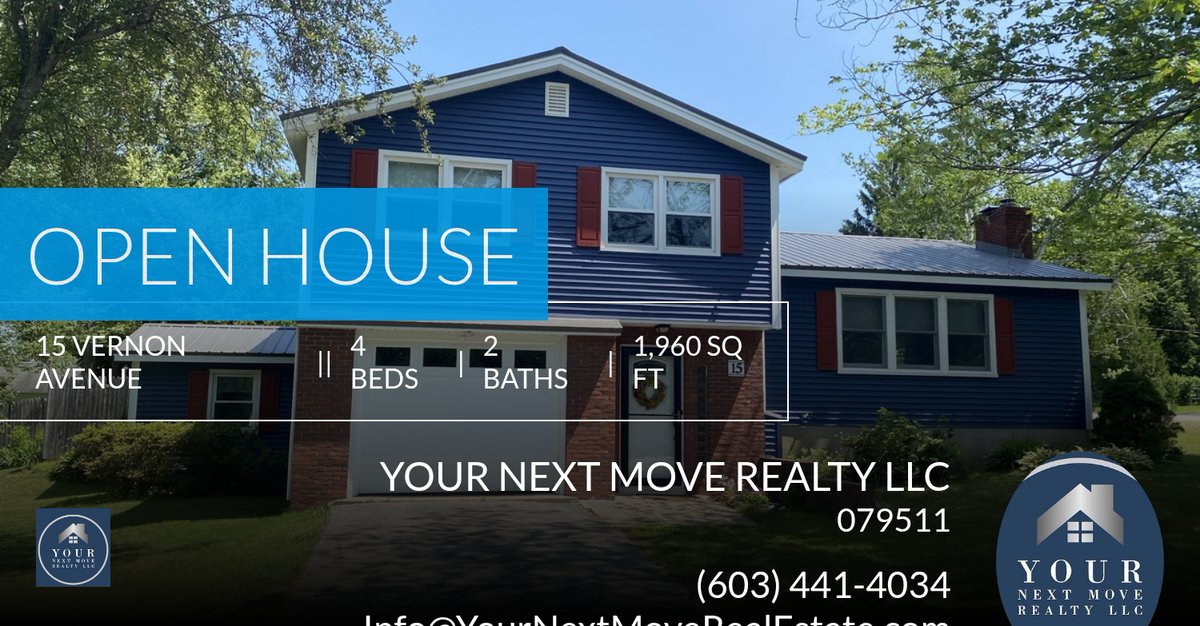 YourNextMoveNH's tweet image. Visit in person at the Open house: Saturday July 12th from 10:00 AM-12:00 PM or Visit the virtual tour to walk through at your own pace anytime!

Info@YourNextMoveRealEstate.com
603-441-4034
#RochesterListings #RochesterHomes... homeforsale.at/15_VERNON_AVEN…