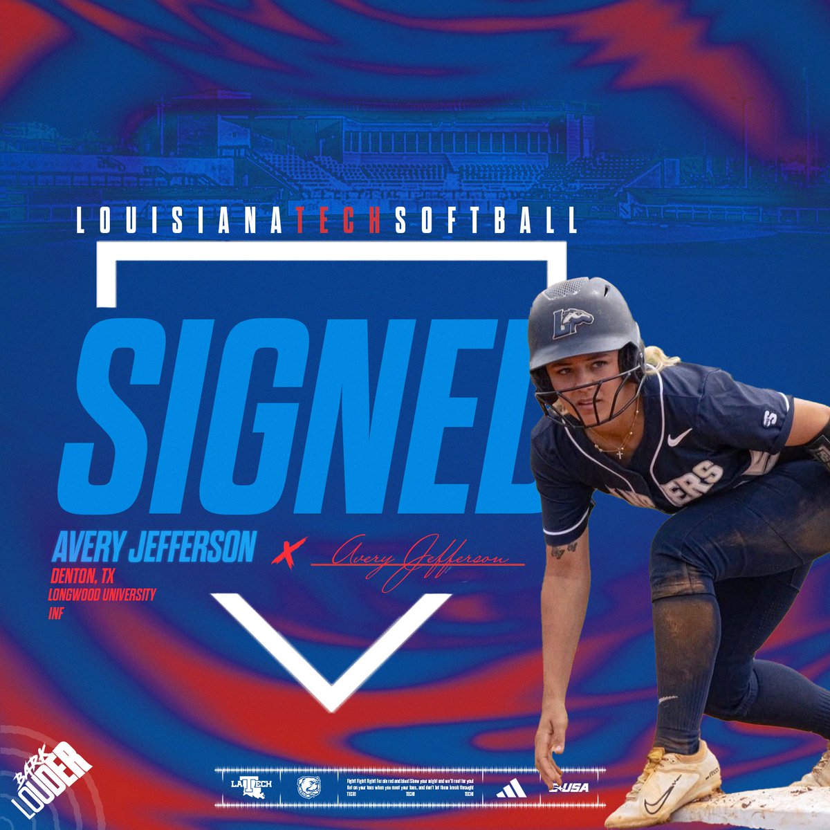 LA Tech Softball (@latechsb) on Twitter photo ππππ£ππ ποΈ
Welcome to LA Tech Avery Jefferson, a transfer from Longwood University.
β‘οΈ <a href="/AveryJefferson_/">avery jefferson</a>
#BarkLouder ππππ£ππ ποΈ
Welcome to LA Tech Avery Jefferson, a transfer from Longwood University.
β‘οΈ <a href="/AveryJefferson_/">avery jefferson</a>
#BarkLouder