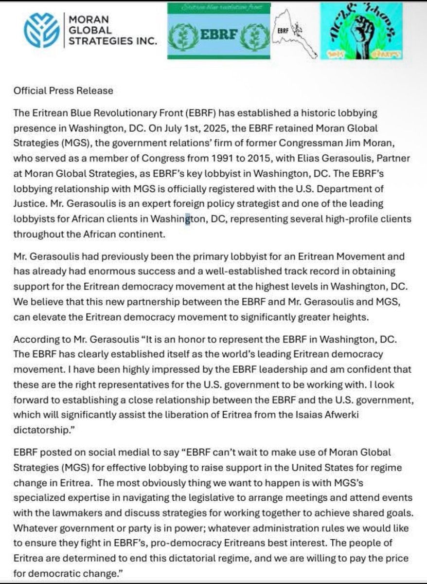 ተስፉ ካሚ ካዘ ድግሳ💙 (@alexandera86901) on Twitter photo "Well done, EBRF. Finding ways to influence diplomatic missions is a significant step. The authoritarian regime will soon be removed."#RegimeChangeInEritrea
<a href="/BeyeneGerezghe1/">Beyene Gerezgher</a> <a href="/BereketKahsai1/">Bereket Kahsai</a> <a href="/AsfahawolduK/">KIROS ASFAHA</a> <a href="/martinplaut/">Martin Plaut</a> <a href="/mrubin1971/">Michael Rubin</a> "Well done, EBRF. Finding ways to influence diplomatic missions is a significant step. The authoritarian regime will soon be removed."#RegimeChangeInEritrea
<a href="/BeyeneGerezghe1/">Beyene Gerezgher</a> <a href="/BereketKahsai1/">Bereket Kahsai</a> <a href="/AsfahawolduK/">KIROS ASFAHA</a> <a href="/martinplaut/">Martin Plaut</a> <a href="/mrubin1971/">Michael Rubin</a>