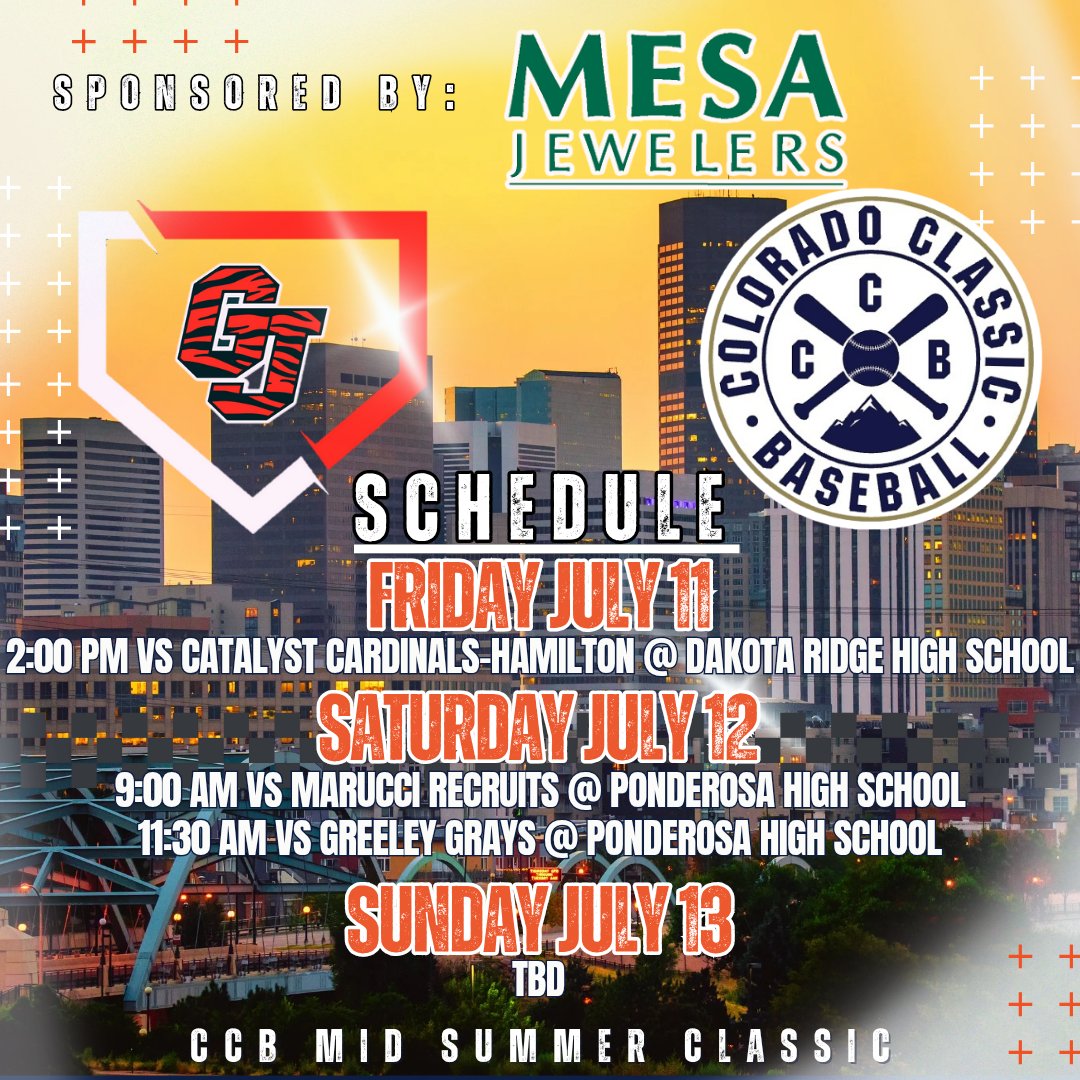 Tigers 16U gets underway today in Denver!