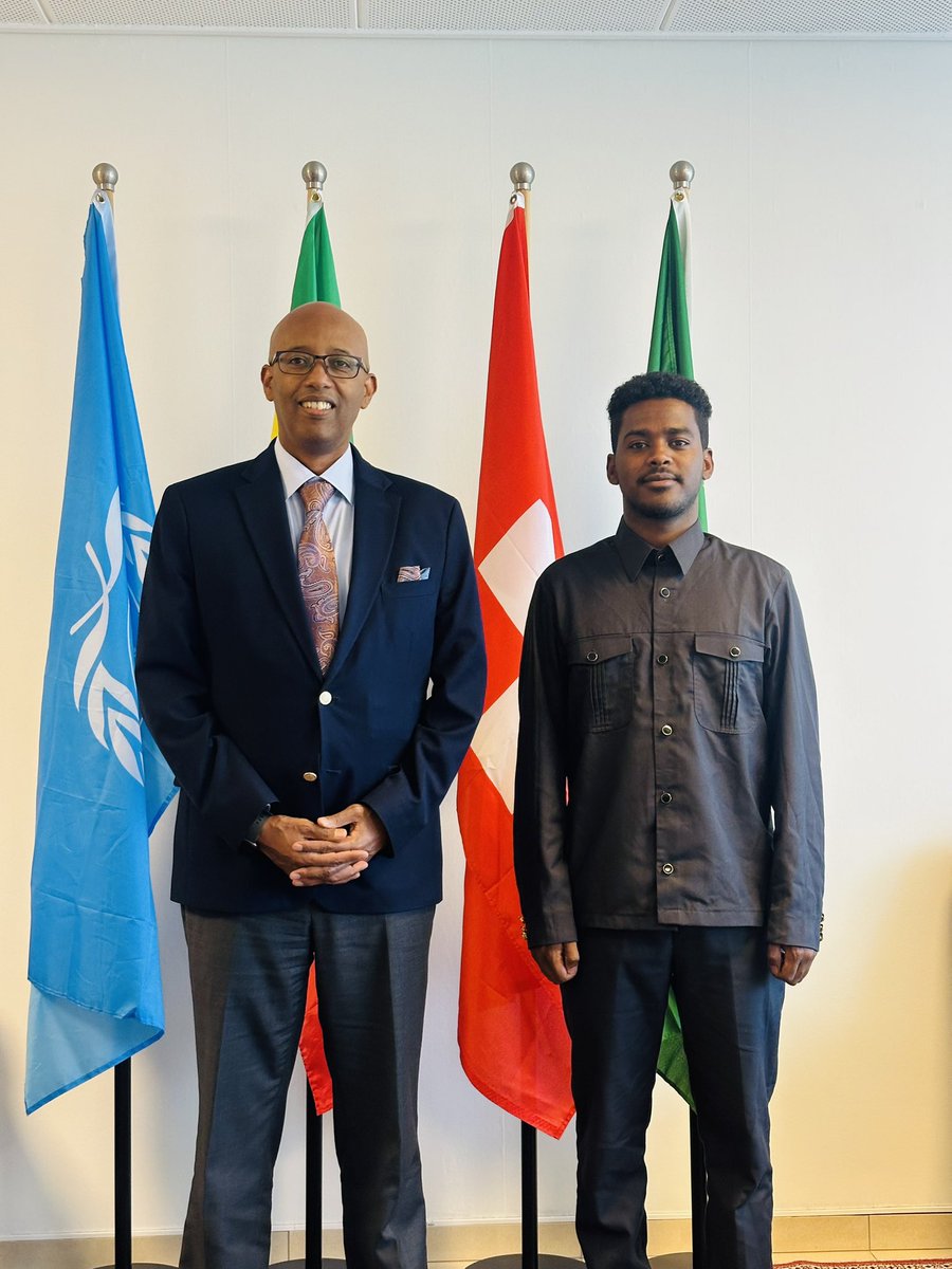 Cherinet Hariffo (@cherinet_) on Twitter photo Today in #Geneva, Switzerland, I had the honour of paying a courtesy call to H.E. Ambassador <a href="/tsegabk/">Tsegab Kebebew</a>, Ethiopiaโs Ambassador to Switzerland and Permanent Representative to the United Nations in Geneva.
We held a rich and thoughtful exchange on multilateralism, the evolving role Today in #Geneva, Switzerland, I had the honour of paying a courtesy call to H.E. Ambassador <a href="/tsegabk/">Tsegab Kebebew</a>, Ethiopiaโs Ambassador to Switzerland and Permanent Representative to the United Nations in Geneva.
We held a rich and thoughtful exchange on multilateralism, the evolving role