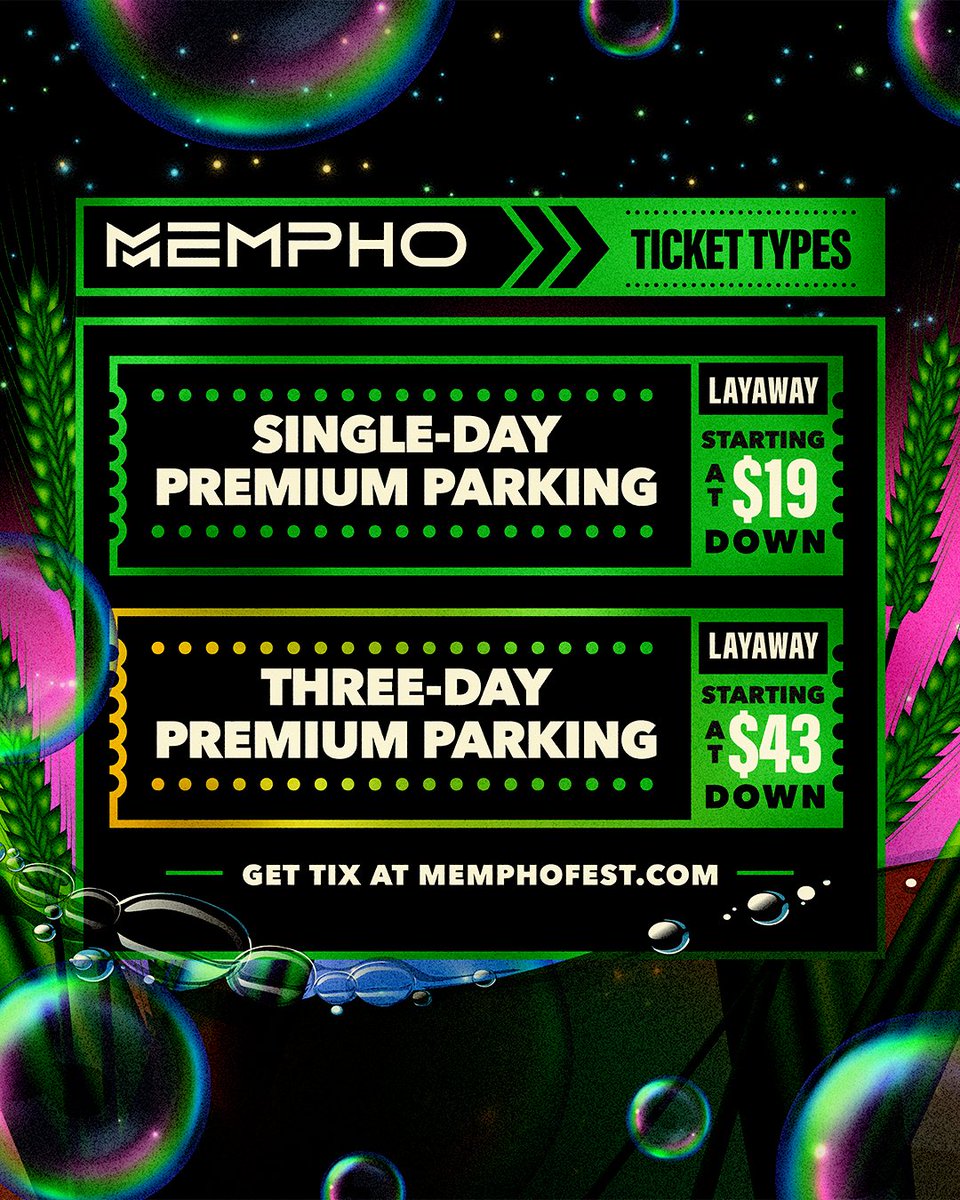 Layaway down payments start at just $50 Get your MEMPHO Fest tickets now and pay later. Explore layaway plans at memphofest.com! 🎟️