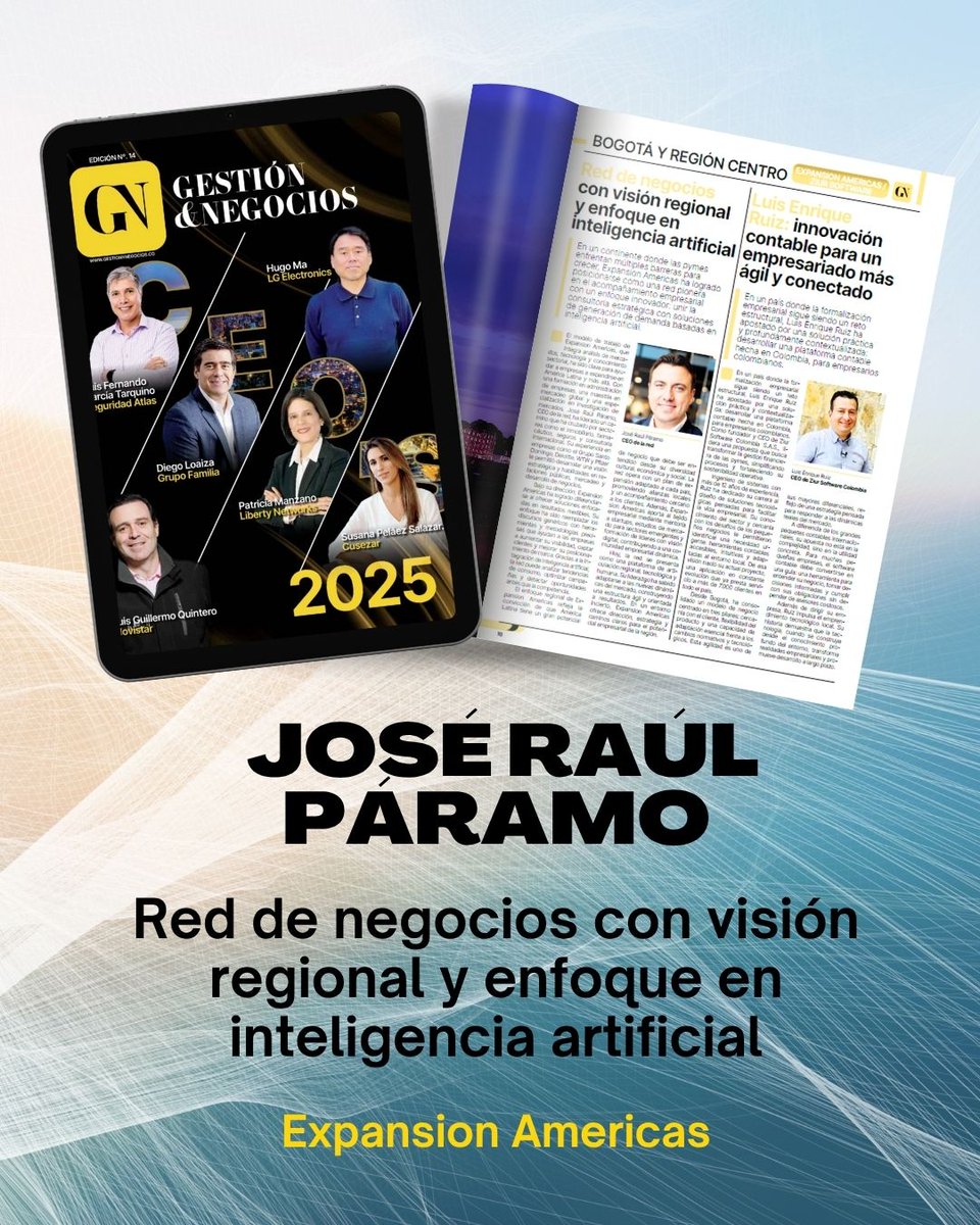 RevistaGyN's tweet photo. #Ceos205 Expansion Americas apuesta por un modelo disruptivo. Bajo el liderazgo de José Raúl Páramo, ayudan a empresas a escalar en LATAM con foco local y visión global.
#ExpansionAmericas #negocios #IA #Innovación 

Más información en https://t.co/ASTnFF51aU https://t.co/29qZbpQ481