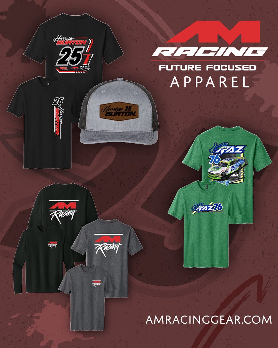 Track tested, fan approved. Get your gear from amracinggear.com today!