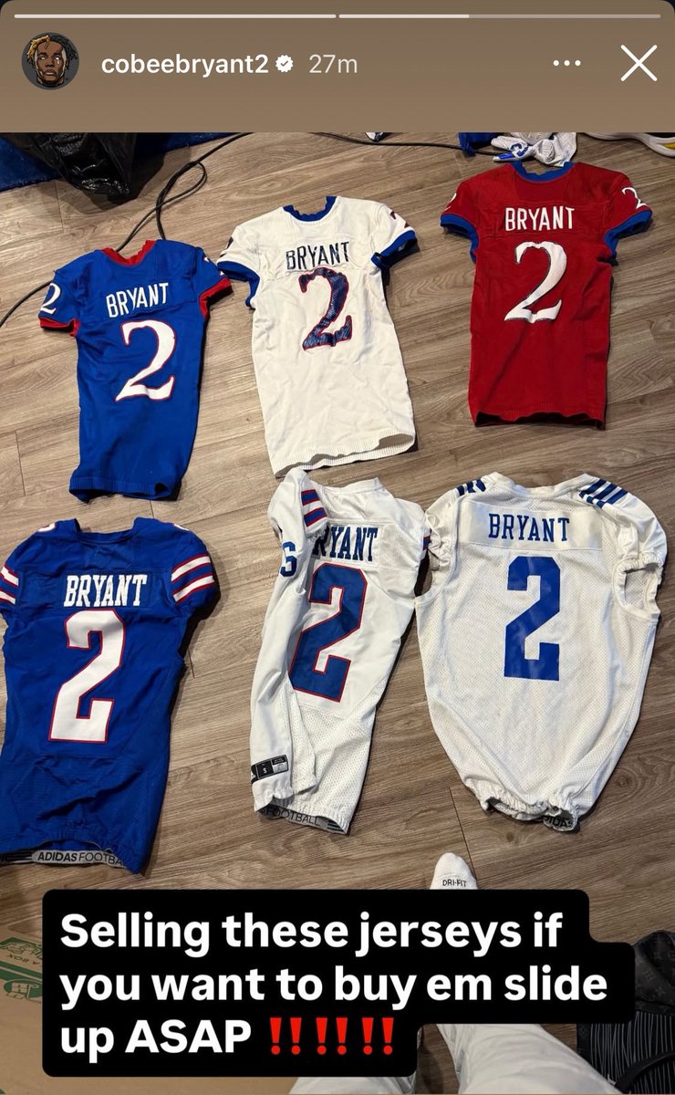 InBijanWeTrust's tweet image. Cobee Bryant is selling some of his game-worn Kansas jerseys 👀🔥
We can’t dm you tho @cobeebryant2