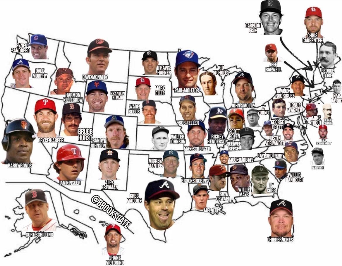 BBGreatMoments's tweet photo. The best MLB player born from each state
https://t.co/4k0L5B26di