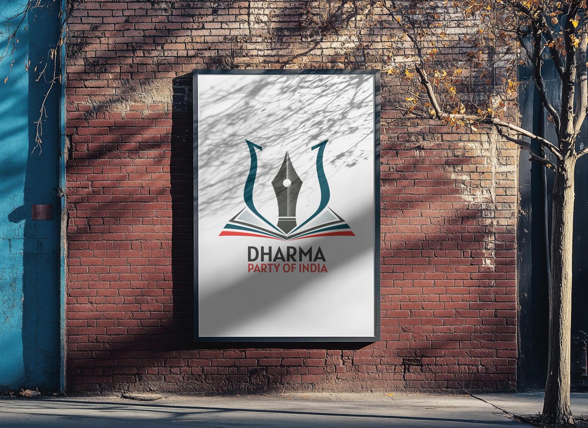 DharmaPartyInd's tweet image. Today, on the auspicious beginning of Sawan month, we unveil the draft logo of the Dharma Party.
Do share your thoughts & feedback to help us finalise!