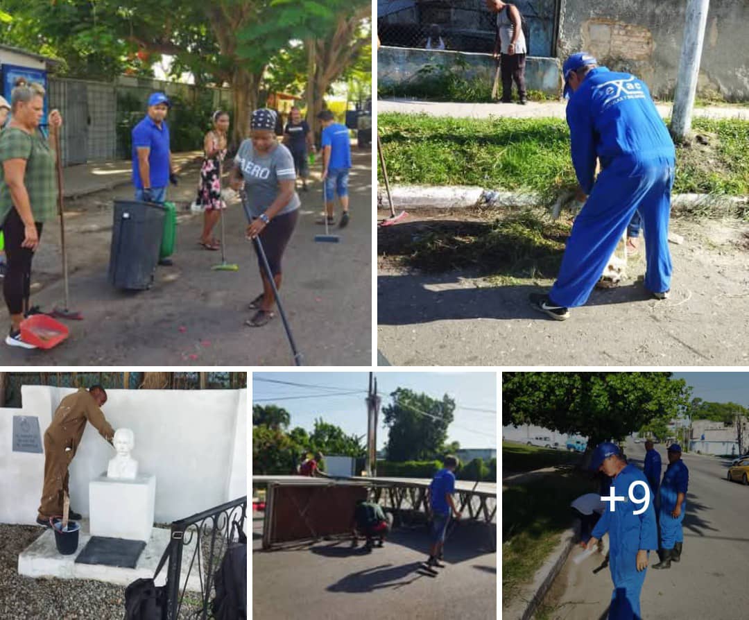 EmpresaPexac's tweet photo. Este viernes realizamos una intensa jornada de limpieza, chapea y embellecimiento de áreas de la comunidad de Lawton, así como el montaje de la tarima en la Ave. de Acosta para actividades culturales y recreativas que tendrán lugar este fin de semana en #DiezDeOctubreEn26. https://t.co/x6HGMHGxK7